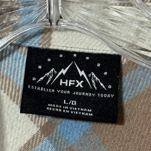 HFX Women’s Size Large Wool Blend Snap Closure Plaid Shacket Shirt Jacket - Picture 10 of 11